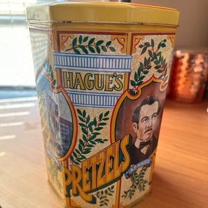 Vintage Hague's Pretzels Tin